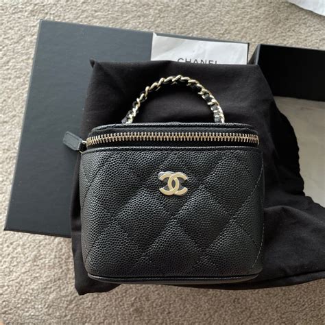 chanel vanity bag brown|Chanel vanity bag 2020.